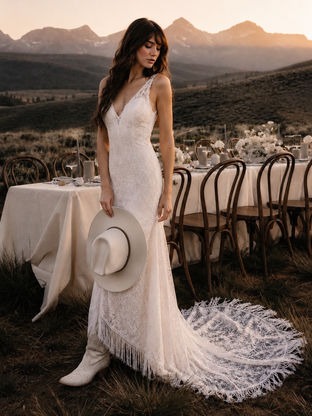 New Wilderly Bride Bohemian, Coastal Cowgirl, Dream Wedding Dress F120 Rory - Picture 2 of 16